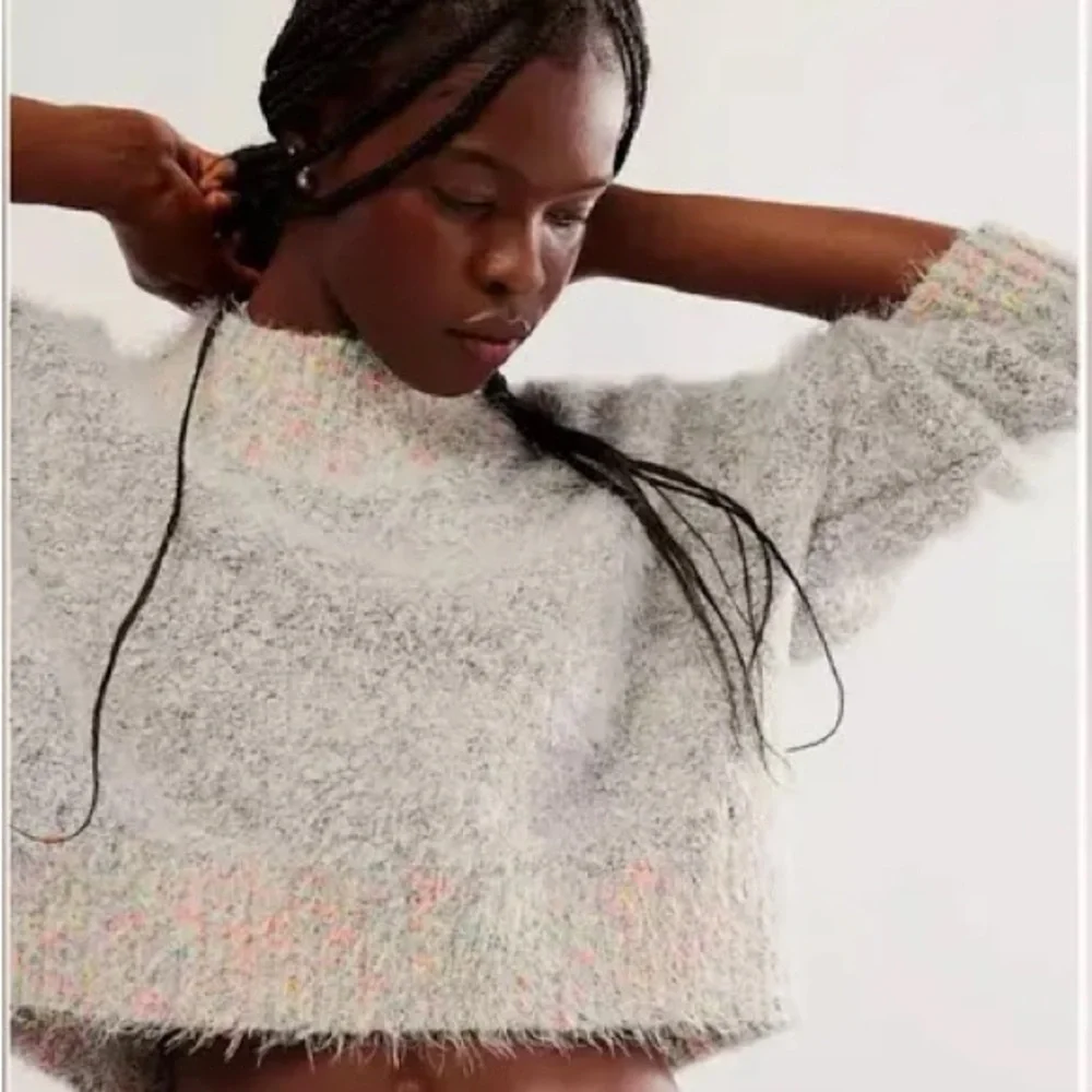 FREE PEOPLE Stardust Pullover Sweater Women's Size XS Dove Combo .